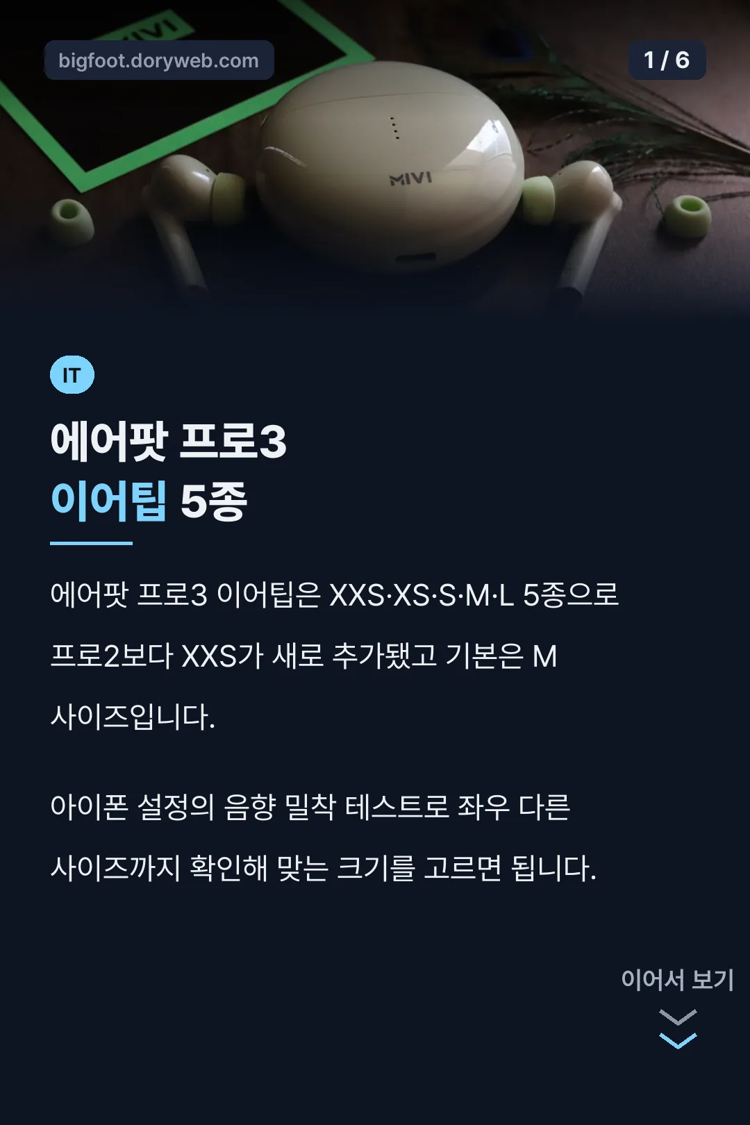 에어팟 프로3 이어팁 5종