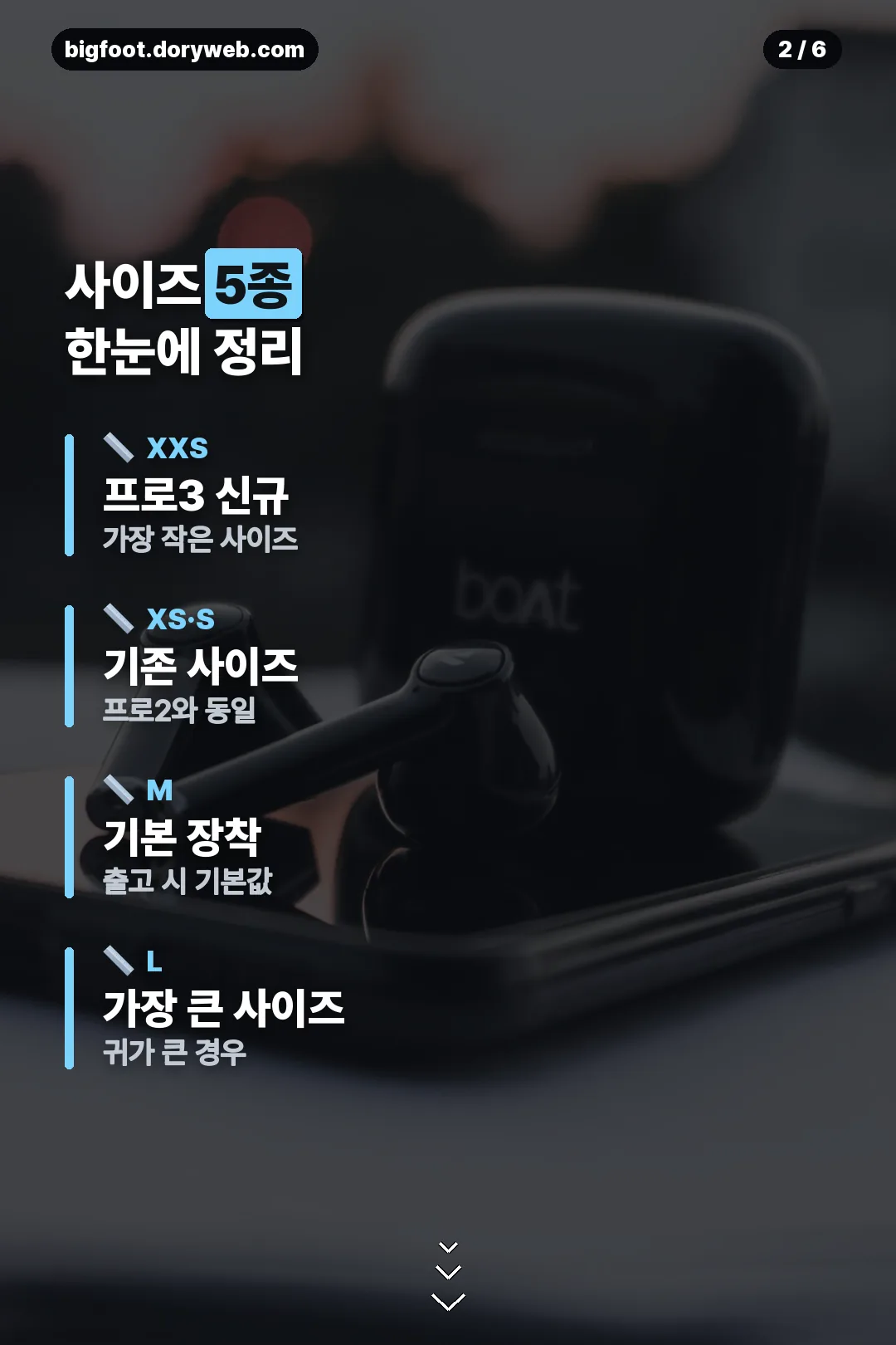 사이즈 5종 한눈에