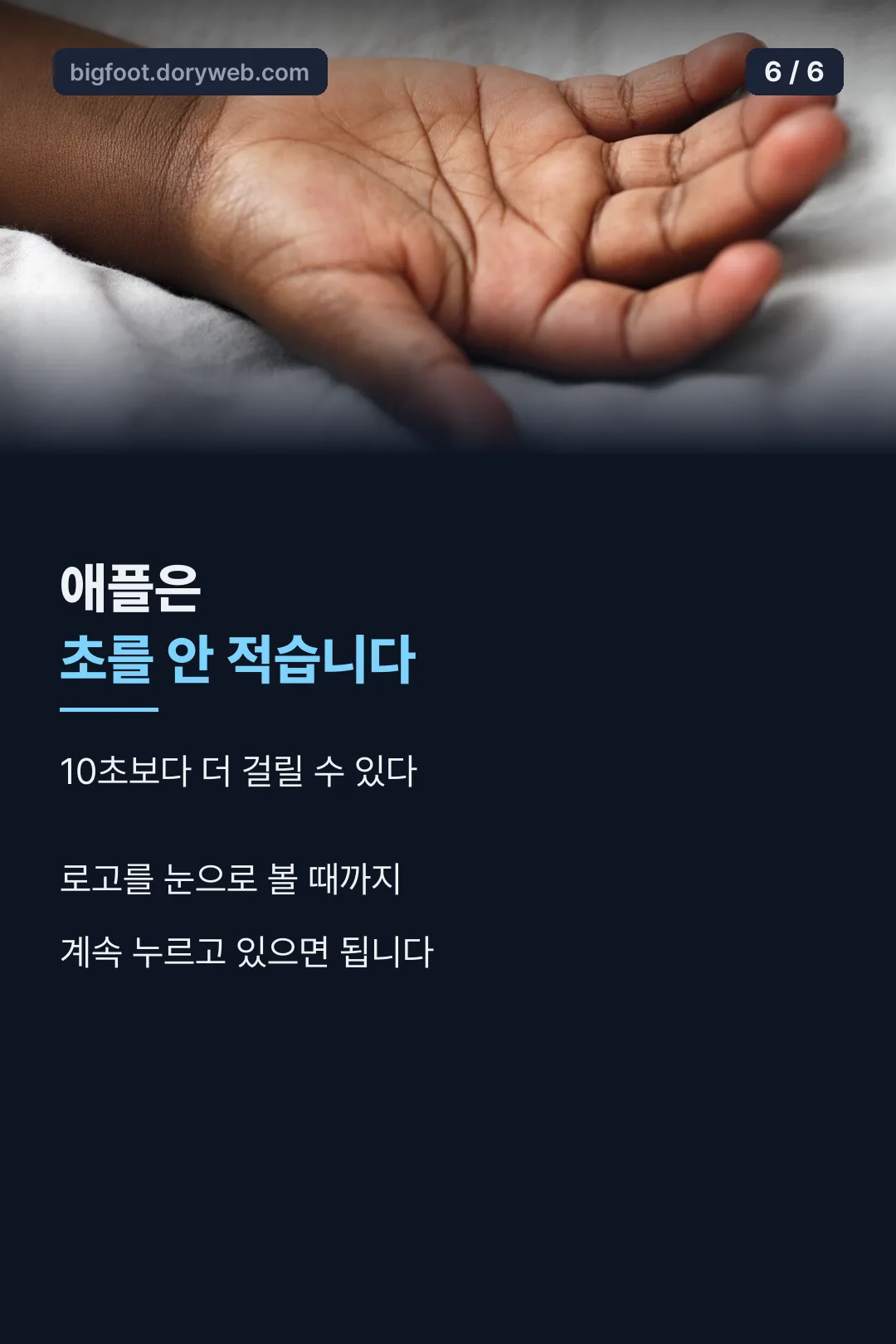 애플은 초를 못 박지 않는다