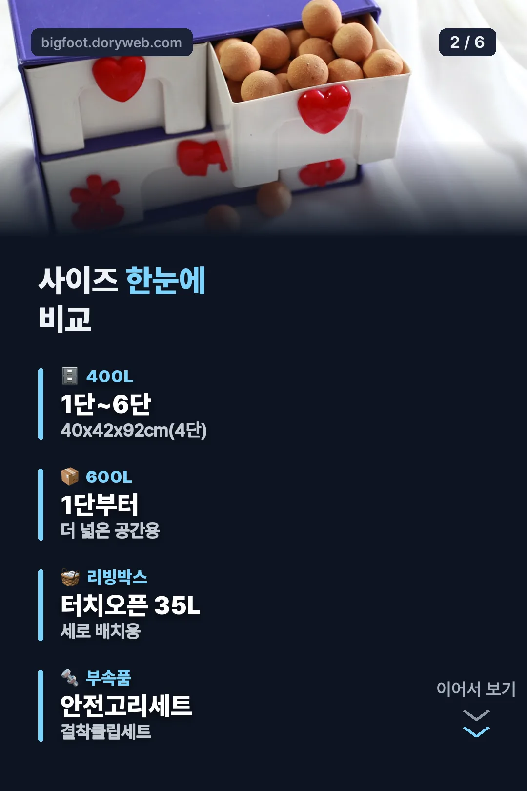 사이즈 한눈에 비교